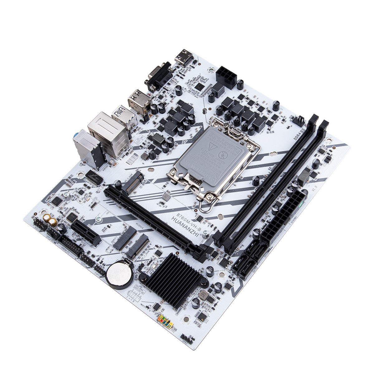Placa-mãe HUANANZHI B760M VH B M-ATX DDR4 Suporta CPU Intel LGA 1700 de 12ª e 13ª Geração B760 12100F 12400F 12490F 12600F 12700F 13600F
