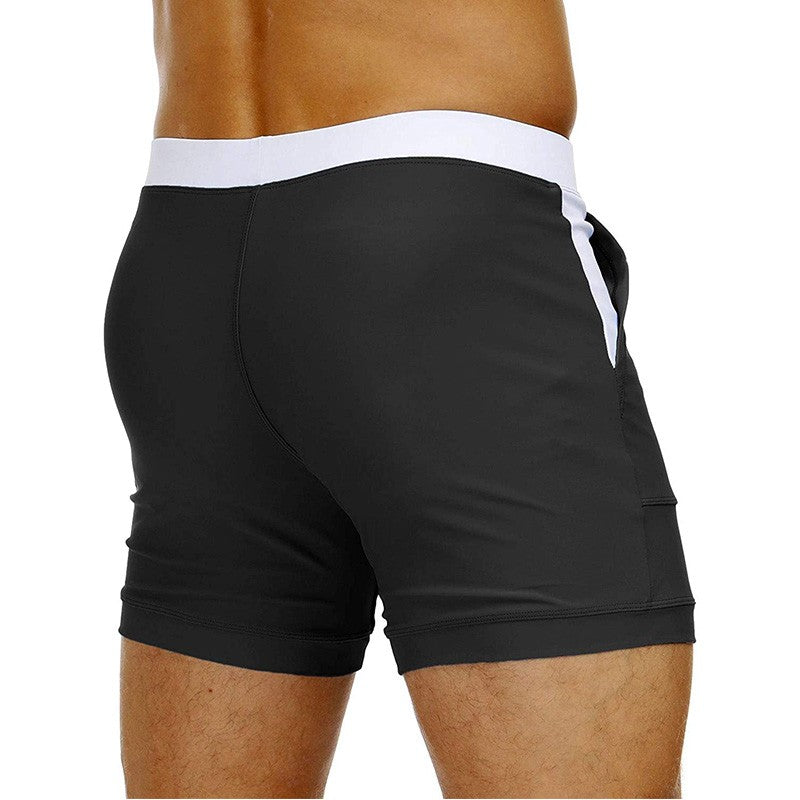 MAGCOMSEN Men's Swimwear Shorts Summer Quick Dry Swimming Trunks Surf Board Shorts Boxer Briefs Swimsuit Beach Sunbathing Shorts