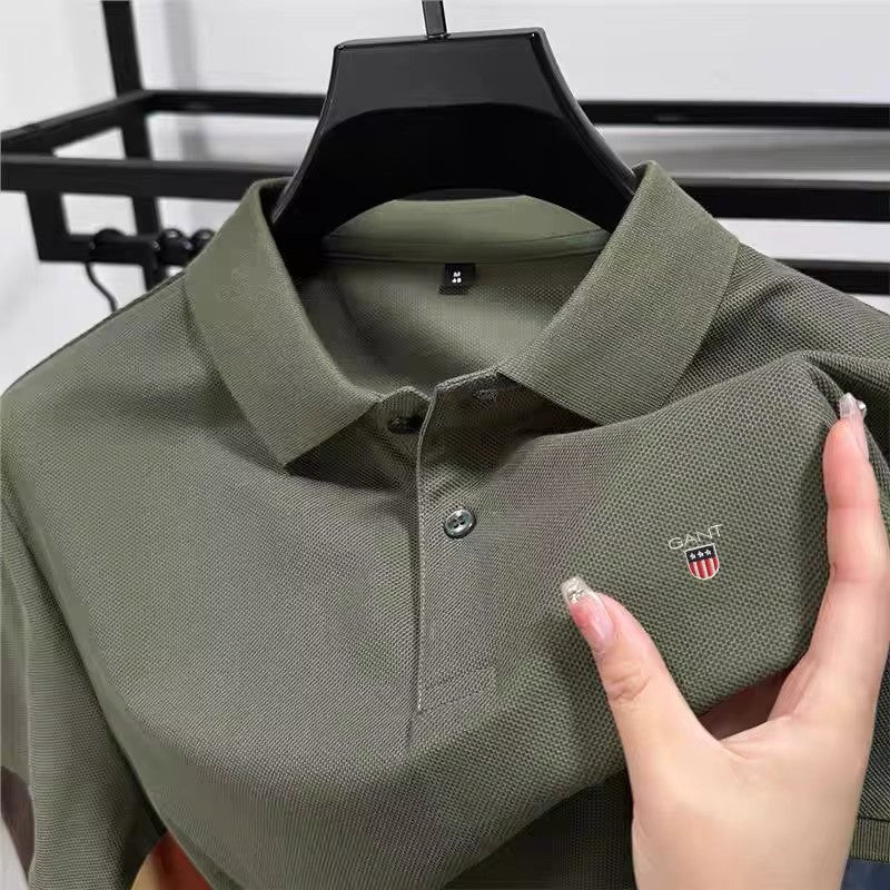 High-end 100% Cotton Short Sleeve Polo Shirt Men's Summer Luxury Brand Breathable Paul T-shirt Exquisite Embroidery Casual Top