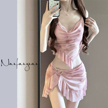 Summer Elegant 3-Piece Bikini Set Women Advanced Feeling Swimsuit Cover-Up Skirt Thailand Beach Vacation Sexy Bathing Suit