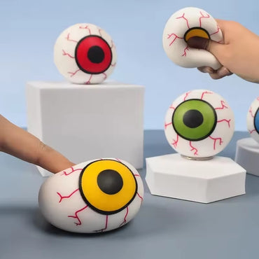 Halloween Horror Eyeball Squishy Toys - Soft Plastic Stress Balls, Novelty Fidget Gadgets, Perfect Party Favors, Gag Gifts