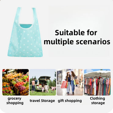 Reusable Foldable Supermarket Shop Large Folding Shopping Bag Easy to Carry Eco-friendly Big Capacity Eco Storage Handbag