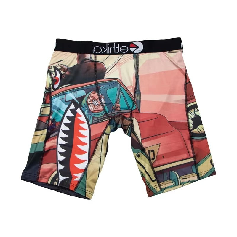 ETHIKA Men Underwear Breathable Sexy Men's Panties Lingerie Underpants Male Man Boxers Fashion Print Mens Boxer Briefs Trunks