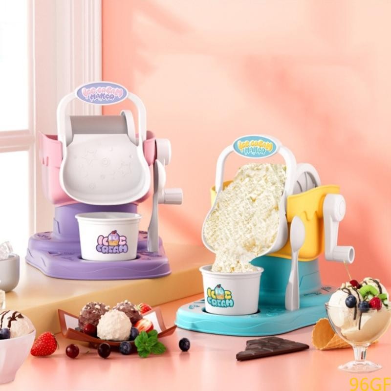 96GF Máquina de Sorvete Manual para Sobremesas Congeladas Caseiras Brinquedo Criativo de Cozinha Educacional para Crianças