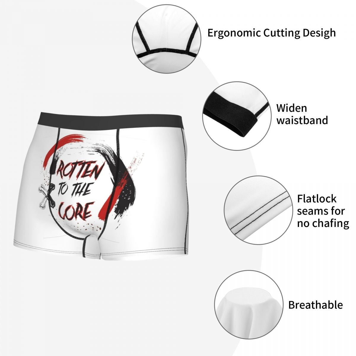 Boxer Underpants Shorts Descendants Vk Grunge Aesthetic - Carlos De Vil Panties Men's Breathable Underwear for Homme Man Gift