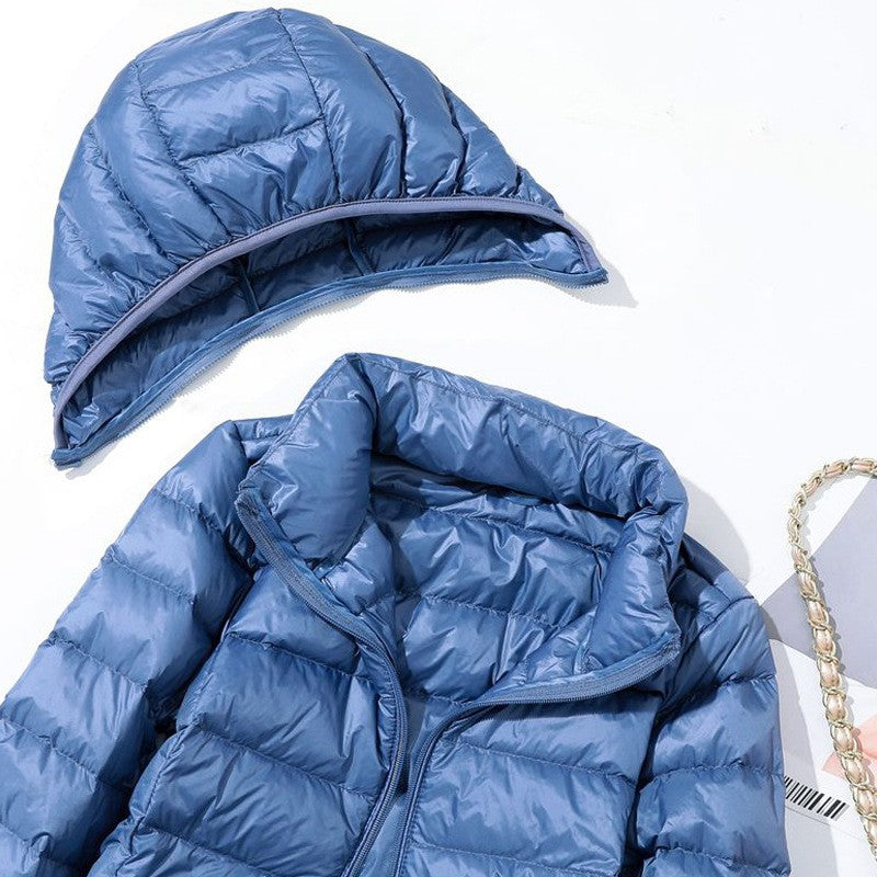 Oversized Womens Down Jackets 2023 New Arrivals  Autumn/Winter Female Long Slim Fit Hat Detachable  Skirt Coat Portable Outwear