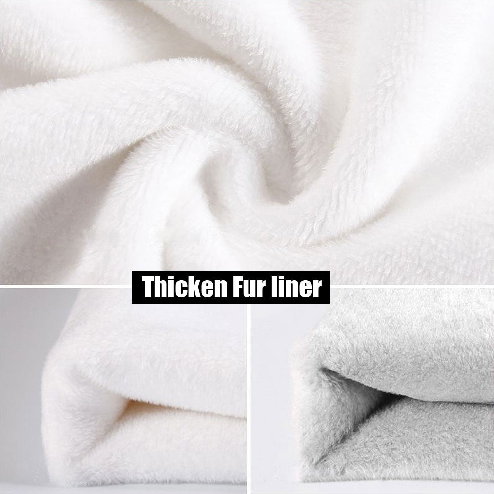 2PCS Men's Underwear Winter Long-sleeved Thermal Underwear Plus Velvet Padded T-shirt O-Neck Solid Color Slim Bottoming Shirt