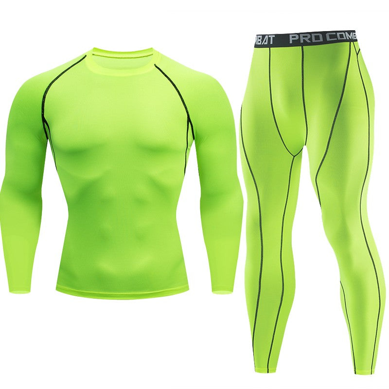Men's Running Set Gym Jogging Thermo underwear xxxxl Second skin Compression Fitness MMA rashgard Male Quick dry Track suit