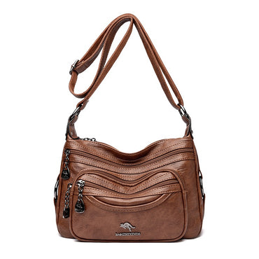 Top Quality Pu Leather Female Crossbody Multiple Pockets Bag Elegant Shoulder Bags for Women Casual Purses and Handbags Sac 2026