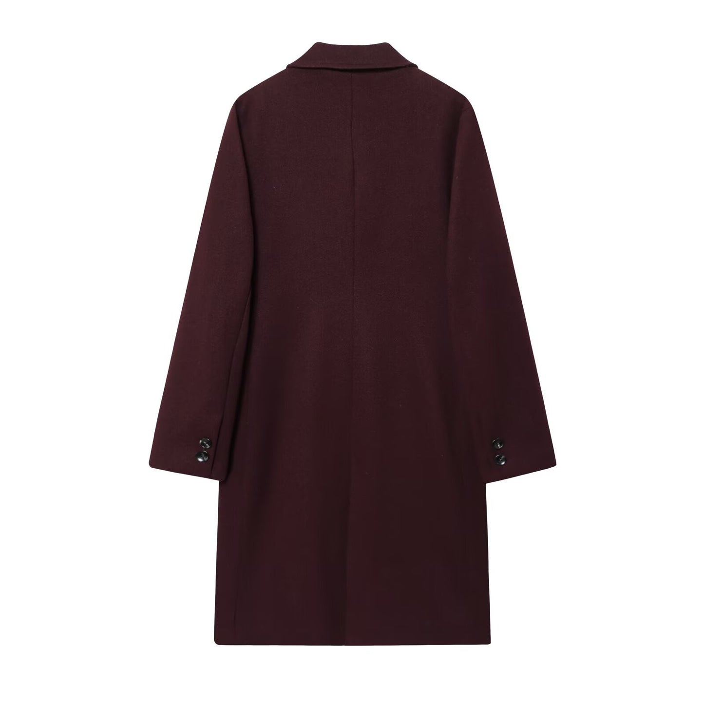 2025 WOMAN Fashion European and American Style Autumn New Button Long Coat Joker Lapel Coat Outerwear Mujer