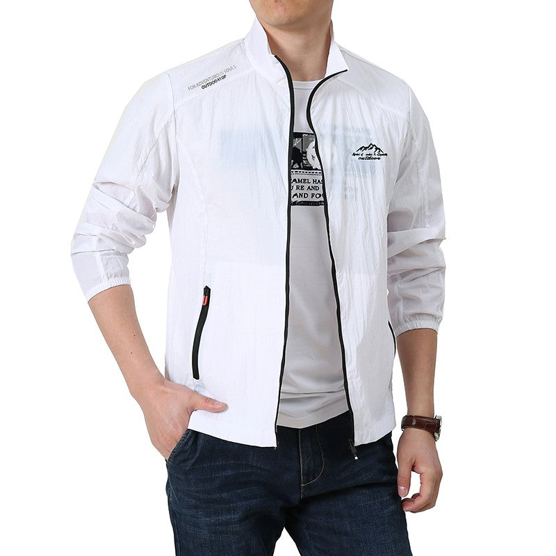 Summer Men's Sun Protection Casual Windproof Water resistant Ultrathin Jacket