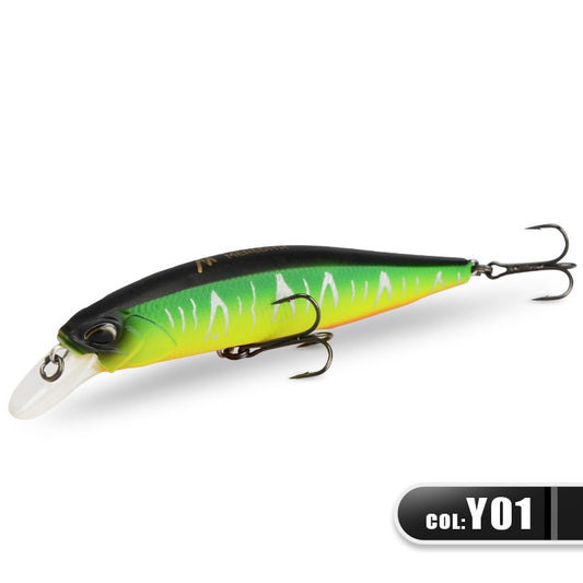 MEREDITH JERK MINNOW 100F 14g Flutuante Wobbler Isca de Pesca 24 Cores Isca Minnow Isca Dura Qualidade Profissional Profundidade0.8-1.0m