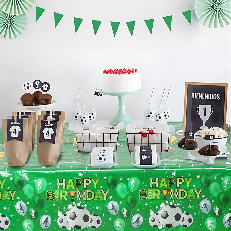 Football Theme Tablecloths Football Birthday Party Decorations Football Rectangular Plastic Table Cover for Game Day Parties