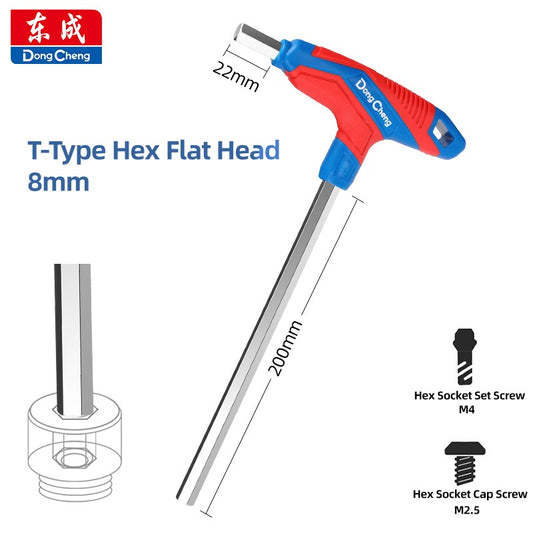 T-Handle Hex key allen wrench falt Ball/Flat head metric 2/2.5/3/4/5/6/8/10mm Home Auto Bike Repair Hand Tool Screwdriver
