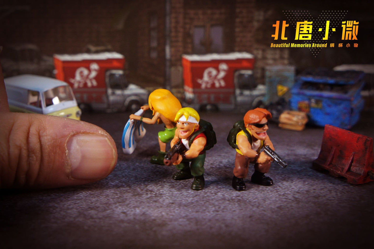 1:64 Metal Slug Genuine Tide Play Figura Snk Feita à Mão Metralhadora Pesada Lança-chamas Boneca Tanque Soldado Inimigo