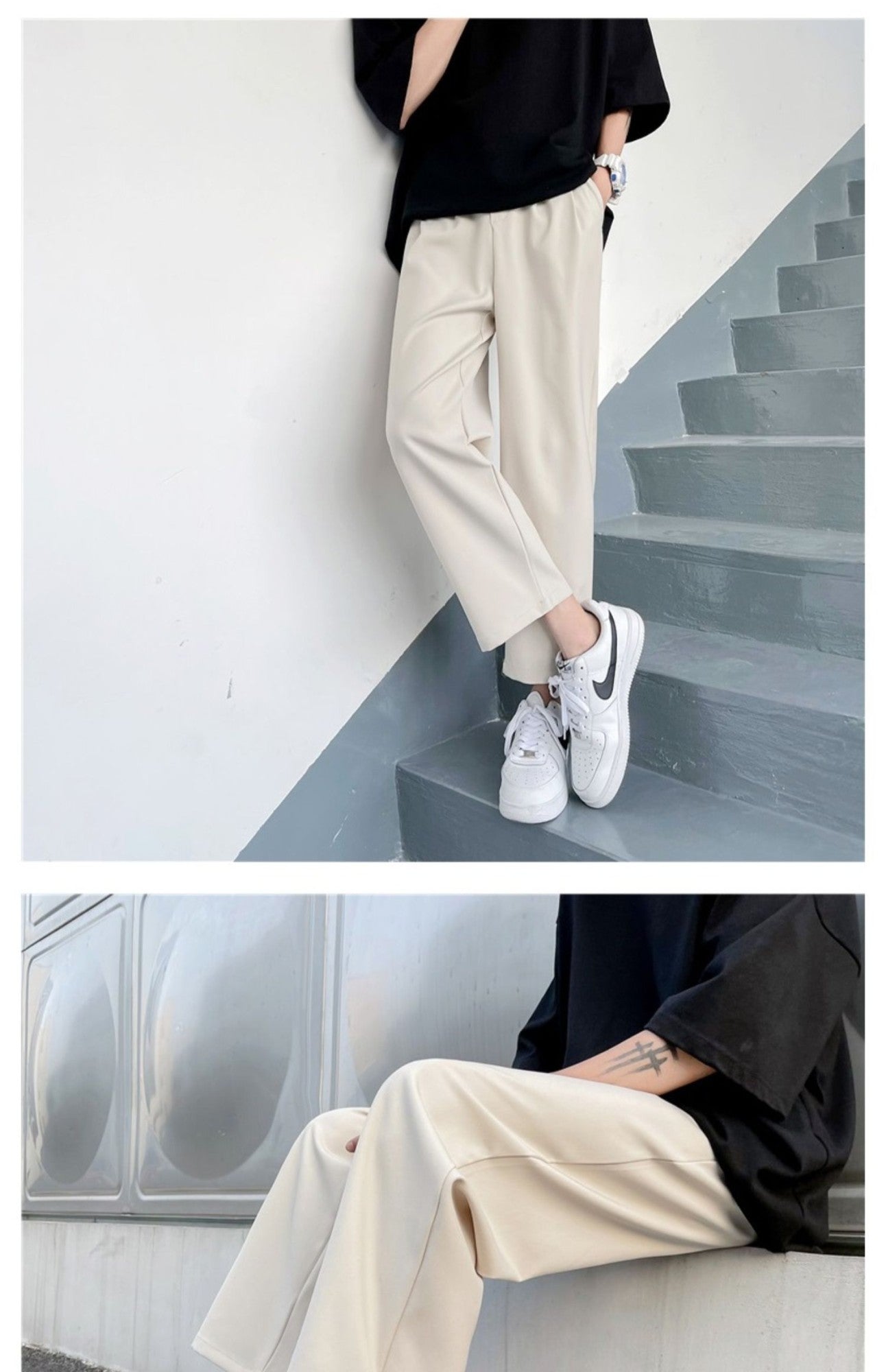 2025 Loose Men's Suit Solid Color Blazers Formal Office Pants Business Trousers Community Fashion Dress Korean Male Clothing X40