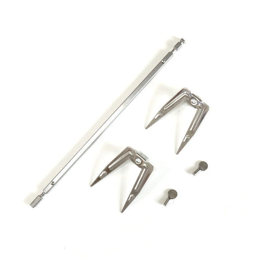 Stainless Steel Air Fryer Fork Roast Chicken Skewer Fish Meat Grilled Rack Rotation Roaster Forks BBQ Tools Oven Accessories