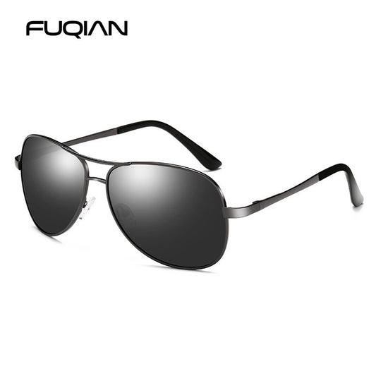 Classic Pilot Polarized Sunglasses Men Women Fashion Metal Aviation Sun Glasses Vintage Black Driving Shades UV400