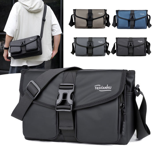 Men's Crossbody Bag Nylon Lightweight Chest Shoulder Bag with Zipper Pocket Waterproof Outdoor Travel Sport Messenger Bag
