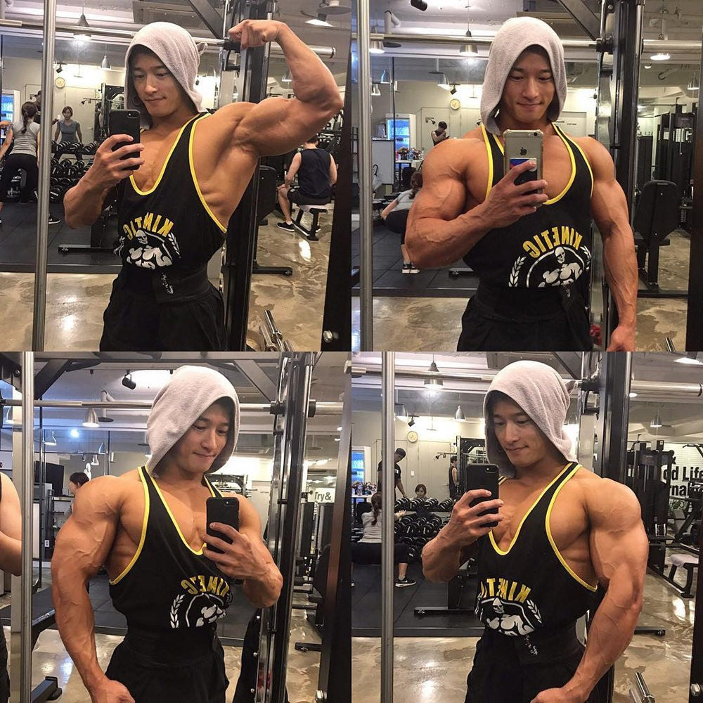 Gym Sleeveless Shirt Men Bodybuilding Tank Tops Fitness Workout Cotton Print Singlet Stringer Undershirt Male Casual Summer Vest