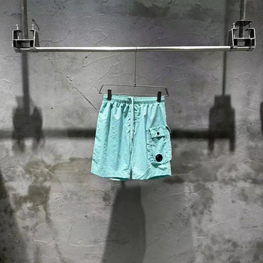 New CP Summer Youth Casual Sports Loose Beach Pants Nylon Shorts Quick drying 5-point Pants Trendy Brand Men's Fashion
