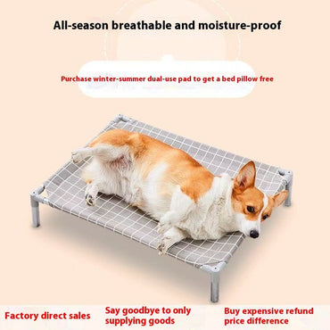 Cama Elevada para Pets com Estrutura em Aço Inoxidável - Cama para Cães Militares para Todas as Estações Removível Lavável Fora do Chão para Pequenos Pets