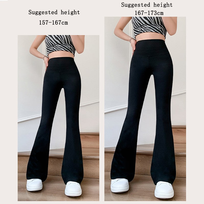 Women Flare Pants Slim High Waist Solid Sexy Shark Flare Pants Fashion Casual St