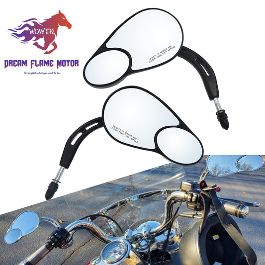 5/16" Split Vision Rearview Side Mirror Motorcycle For Harley Road King Electra Glide Fat Boy 114 Heritage Softail Sportster 883