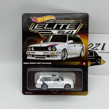 New In Stock Hot Wheels Model Car Elite 64 1990 Bmw 318i Touring Room Ornament Collectible Model Christmas New Year Gifts