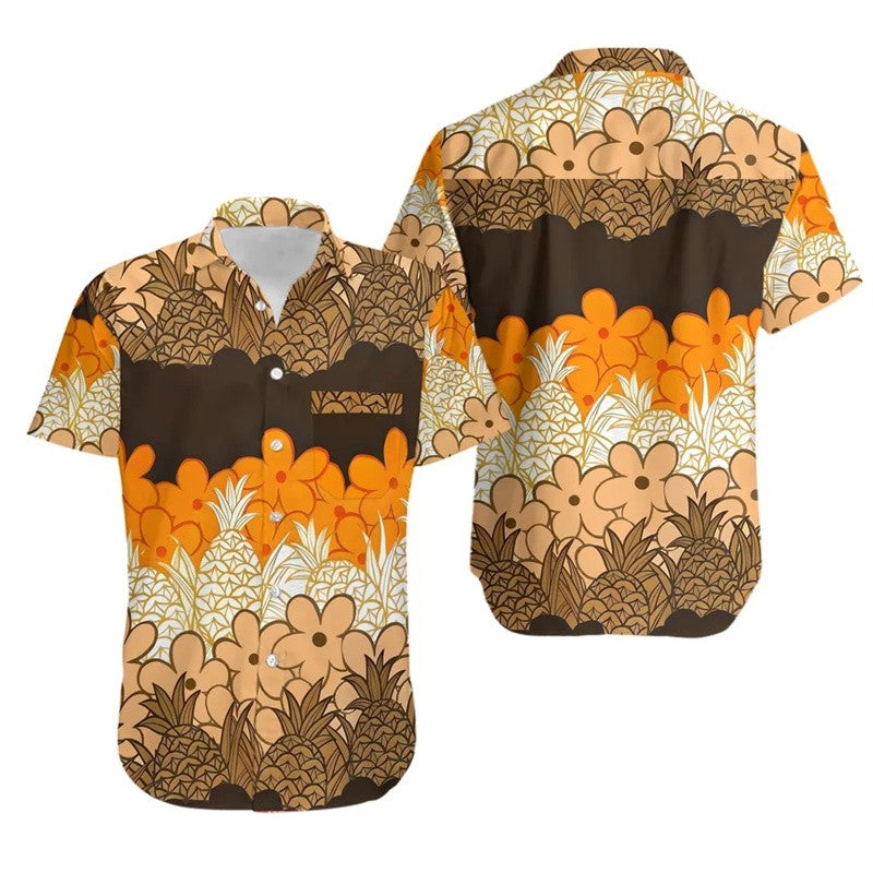 Loose Hibiscus Men's Shirt Short Sleeved Floral Beach Hawaiian Shirts Popular Bright Quick Dry Tops Customized Avatar Clothes