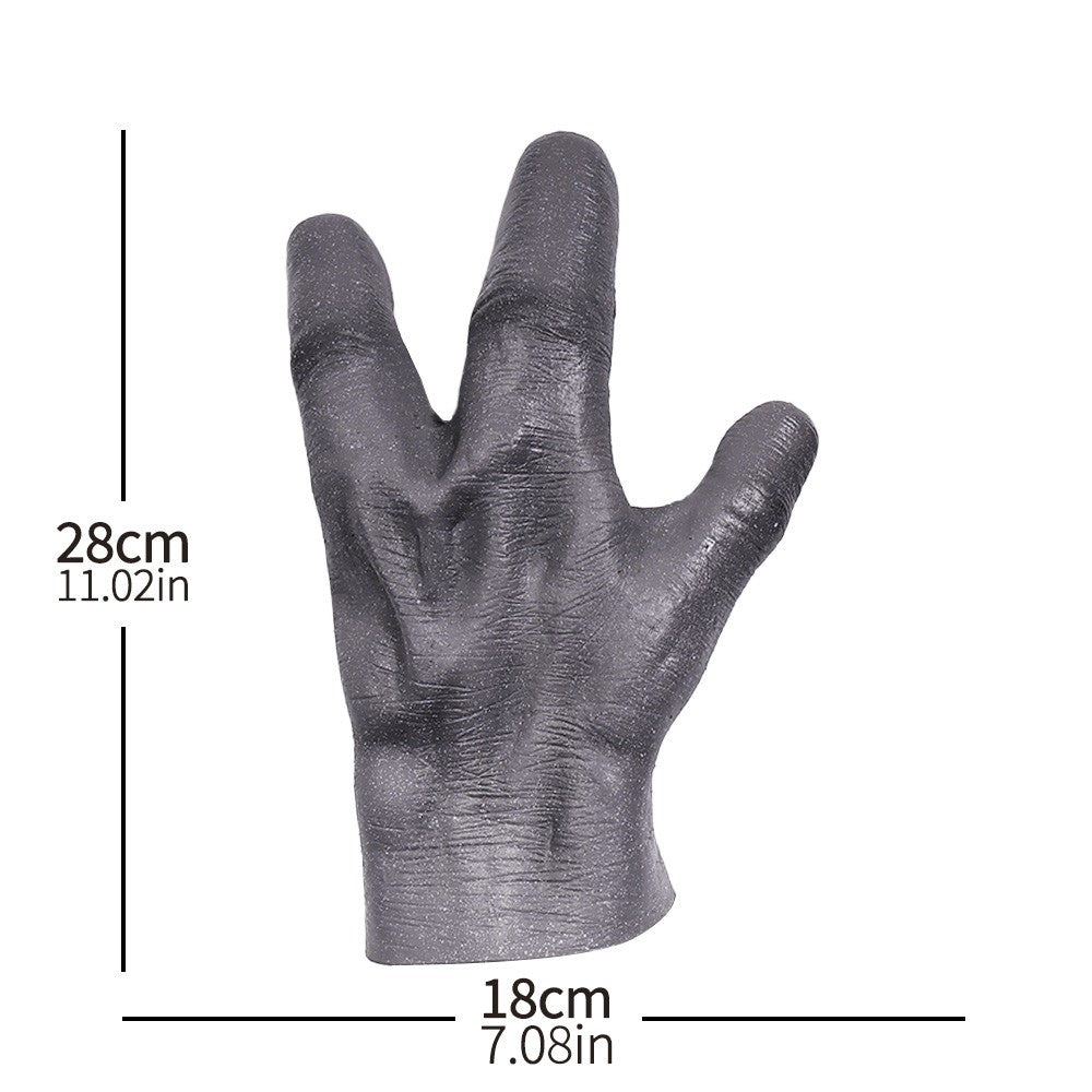 51 Area UFO Alien Mask Gloves Cosplay Extraterrestrial Organism Monster Skull Latex Helmet Hands Halloween Party Costume Props