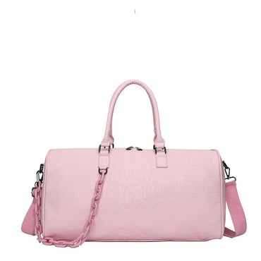 Women Travel Duffel Handbag Large Capacity Business Candy Color Shoulder Bag Waterproof PU Trip Commuting Gym Crossbody Pack