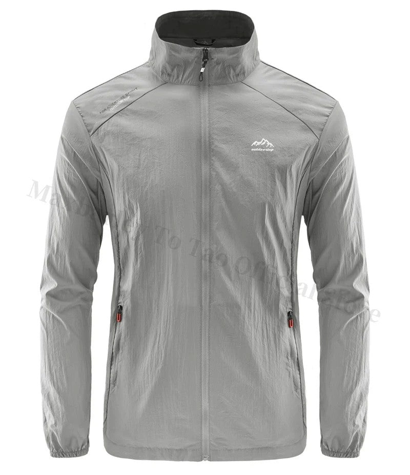 Men's Summer Skin Quick Dry Hiking Jacket Waterproof Sun UV Protection Coats Men Outdoor Sports Fishing Camping Running Jacket