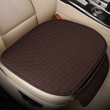 New Universal Size Anti-slip Car Seat Cover Car Seat Front Seat Protector Cushion Linen Fabric Car Accessories No Backrest