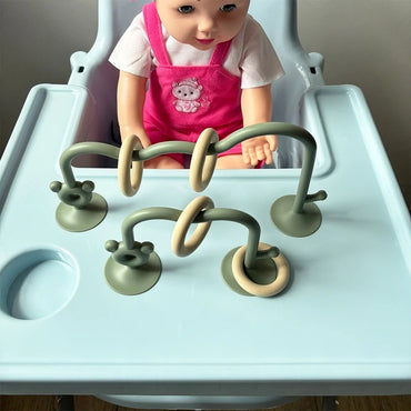 Silicone children's silicone tabletop toys, bead wrapped baby early education puzzle game toys
