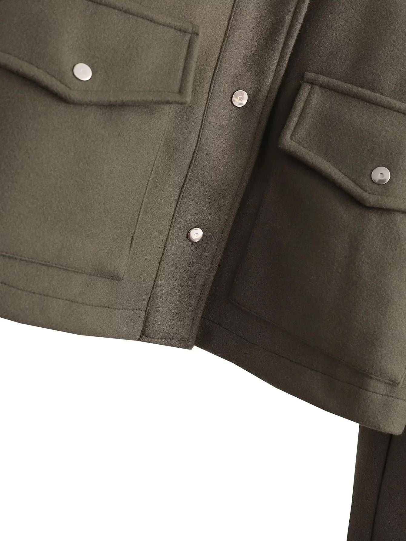 HH Jackets For Womens Autumn Fashion Solid Front Pockets Button Long Sleeve Jacket Elegant Woman Casual Outerwear Coat