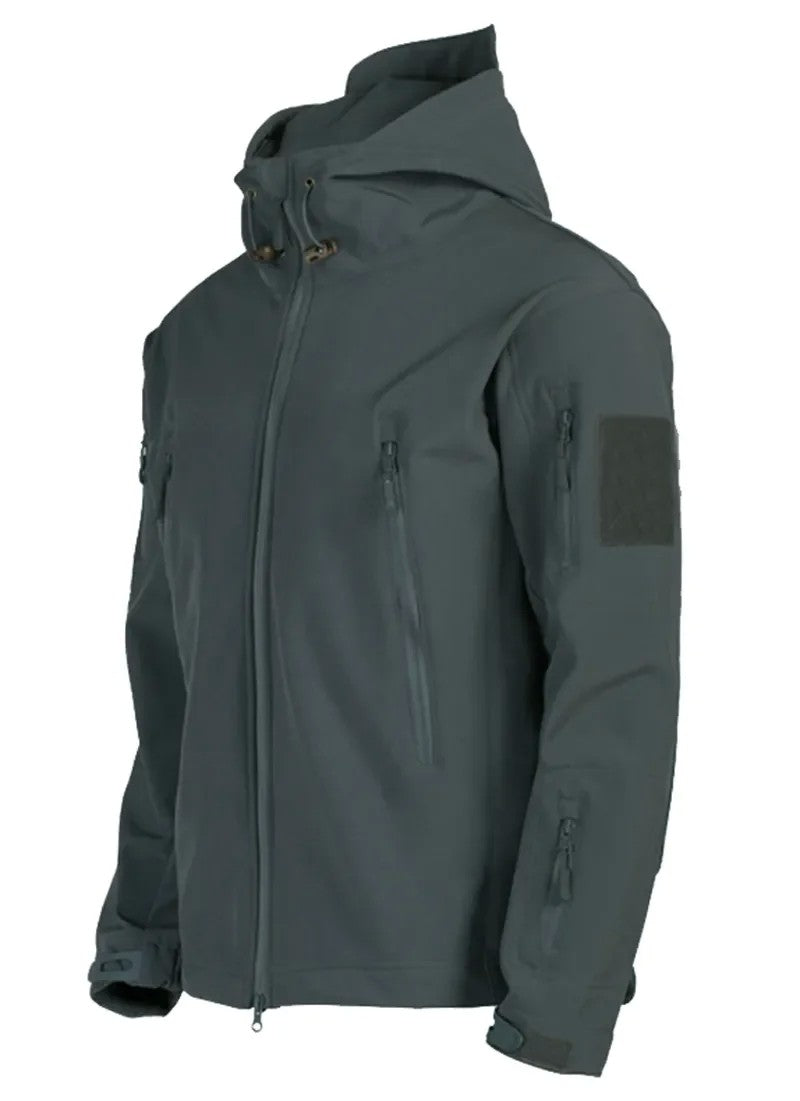 2024 new Tactical Jacket Men Combat Soft Shell Jackets Techwear Windproof Waterproof Breathable Fleece Thermal Hooded Coats