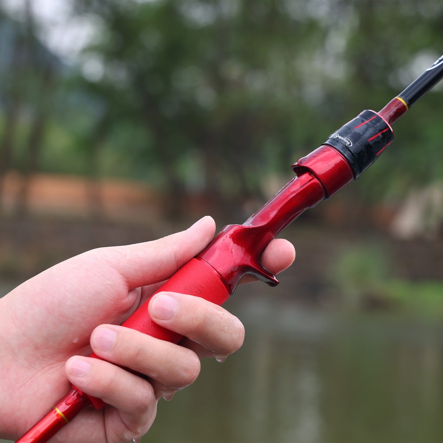 Sougayilang Spinning Fishing Rod 1.8m 2.1m Carbon Rod Baitcasting Fishing Rod 2Section Eva Handle Lure Rod Bass Freshwater Fish