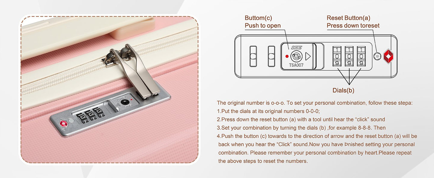Joyway Travel Luggage Sets, Stylish Carry On Checked Suitcase Set,Sturdy Durable Scratch-resistant,TSA Lock,Spinner Wheels