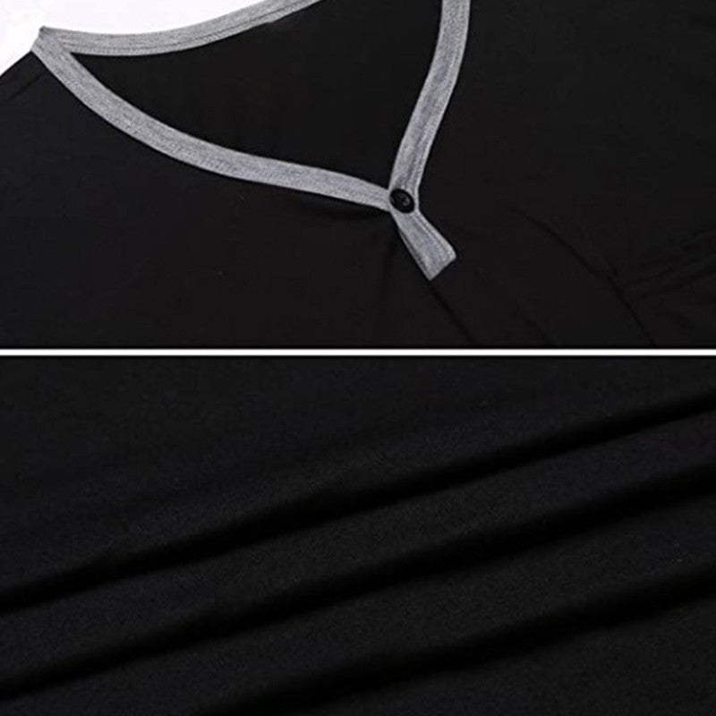 Men's Short Sleeve Thin Lengthened Leisure Pajamas Loose Skin Friendly Cotton Robes Homewear Bathrobes Vintage Nightgown M-3XL