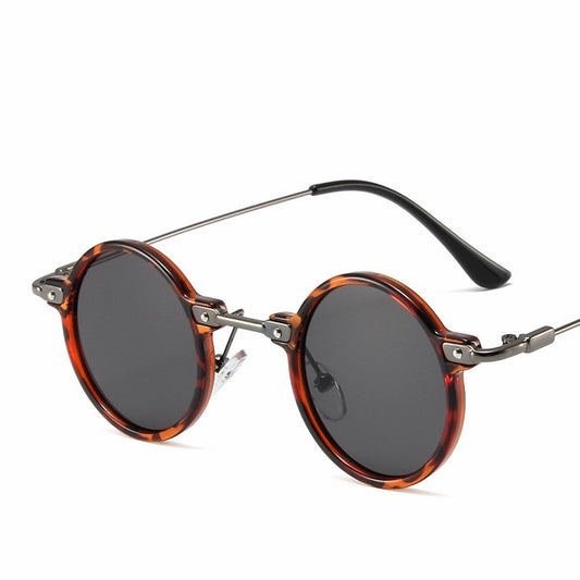 Round Sunglasses For Men Women Retro Steampunk Sun Glasses Male Female Brand Designer Metal Frame Eyewear Shades Oculos De Sol