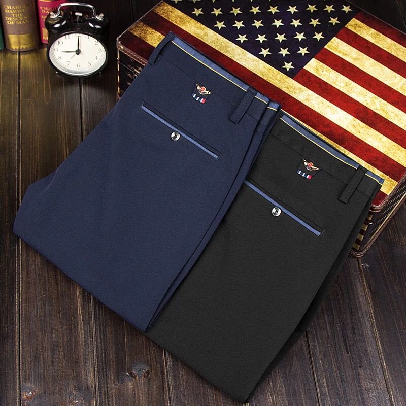 Spring Autumn Mens Business Suit Pants Male Summer Thin Formal Solid Long Dress Straight Baggy Office Trousers Drop Shipping
