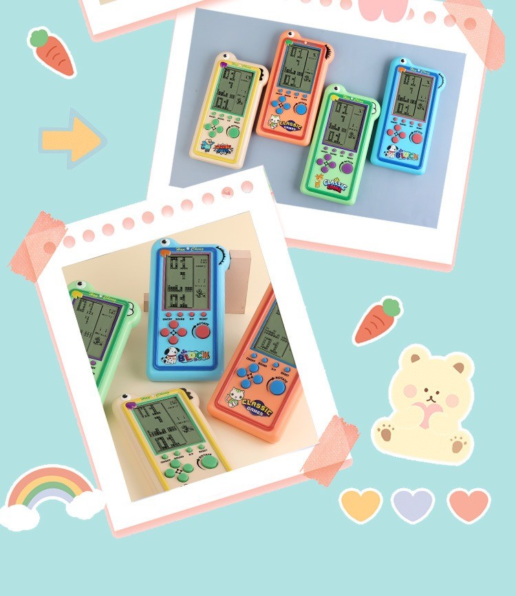 New Model Children's Large-screen Game Console - Tetris Game Console - Classic Puzzle Toy