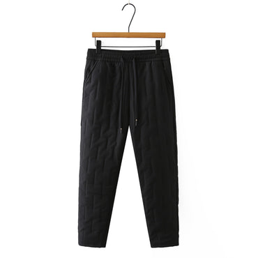 Plus Size Winter Thickened Slimming Warm down Cotton Pants Large Size Casual Trousers for plus Size Women Harlan Style Drawst...