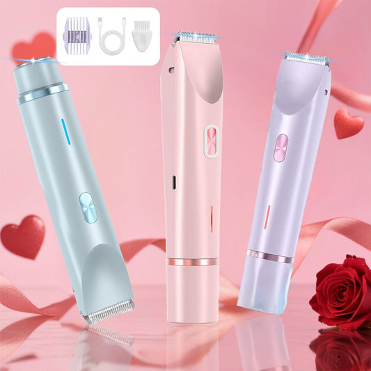 2-in-1 dual-head electric epilator and shaver for underarms, legs and face hair removal, birthday/Christmas gift