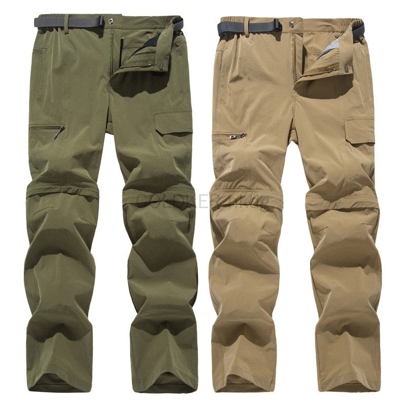 2025 Zip Off Hiking Pants Convertible Shorts Mens Cargo Work Pants Lightweight Breathable Trousers Workwear Outdoor Casual Pants