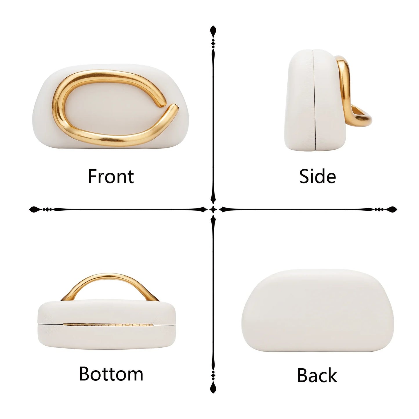 2025 Fashion Women Luxury Evening Banquet Clutch Bag Bride Metal Shoulder Wedding Purse Party Crossbody Day Closure Box Handbag