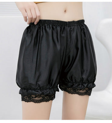 White Safety Pants Women's Anti-slip Unrolled Safety Pants Jk Girls Summer Wear Leggings Loose Shorts Women's Basic Lace Edge