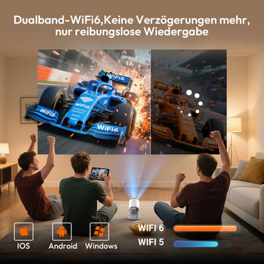 XGODY Projector Beamer Gimbal 3S 4K Wifi6 Short Throw Projector Android11 ??260 ANSI Dual WIFI BT5.0 1280*720P Home Theater