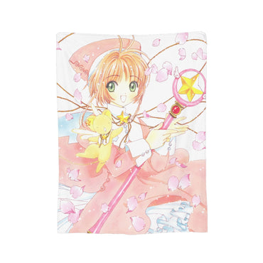 Anime Cardcaptor Sakura Blanket Flannel Summer Portable Super Soft Throw Blankets for Home Couch Plush Thin Quilt